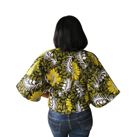 Yellow & black short sleeve jacket - Picture 3 of 3